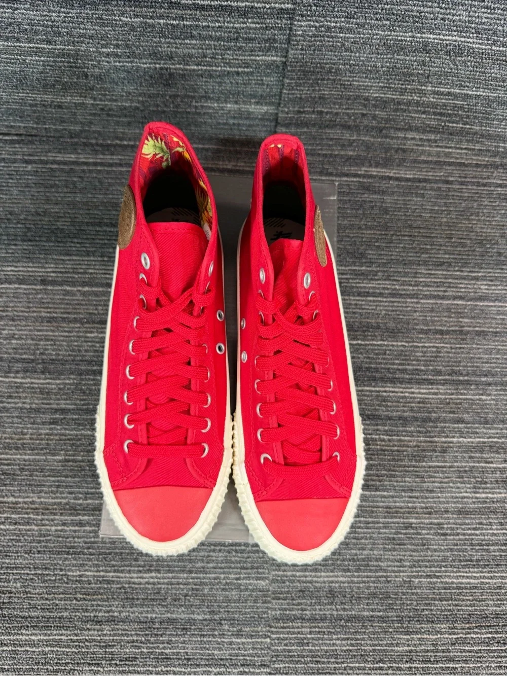 PF Flyers Center Hi Red Vintage Style Canvas Sneakers Men’s 8.5 Women’s 10 New